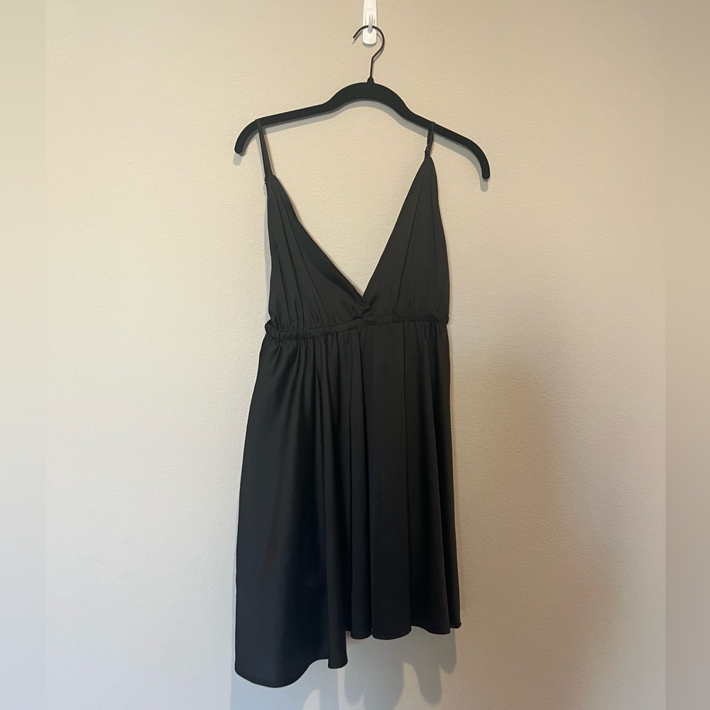 Satin mini cocktail dress